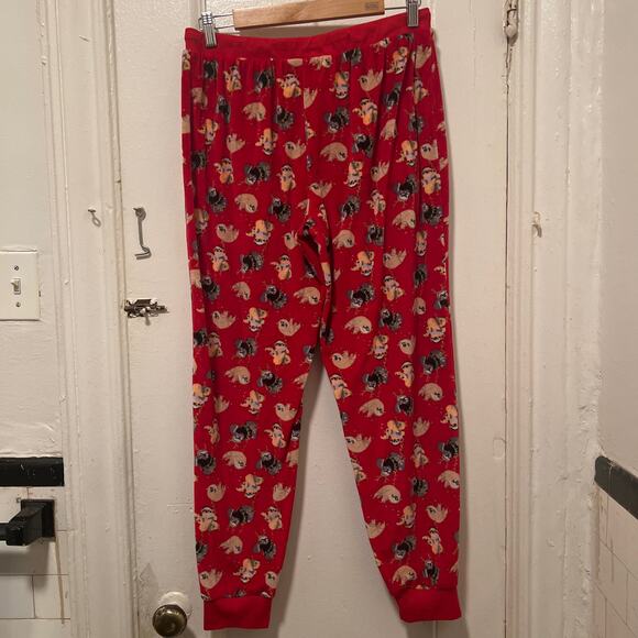 Goodnight Kiss Warm Soft Sloth Pijama Jogger Pants Size L - Picture 4 of 7